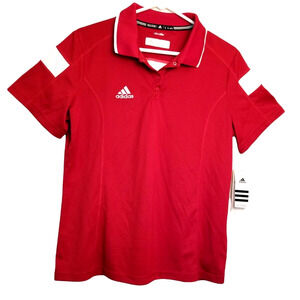 ADIDAS Climalite Polo Shirt Power Red White Women's Size‎ XL